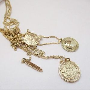 NWOT Express Gold-Tone Four Chain Necklace